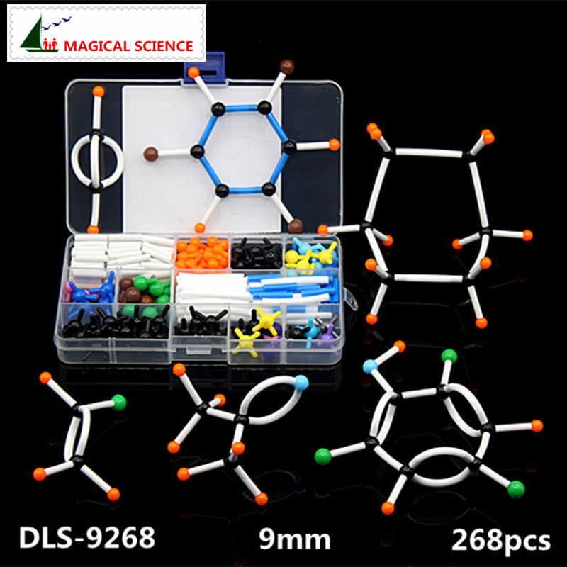 268pcs Molecular Model Set DLS-9268 Organic Chemistry Molecules Structure Model Kits For School Teaching Research 9mm Series