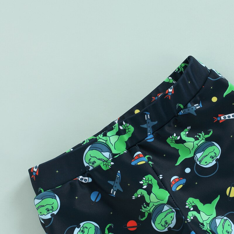 2022 Boy Swimwear Trunks, Children Elastic Waist Shark Dinosaur Pattern Printed Beach Wear Shorts Briefs