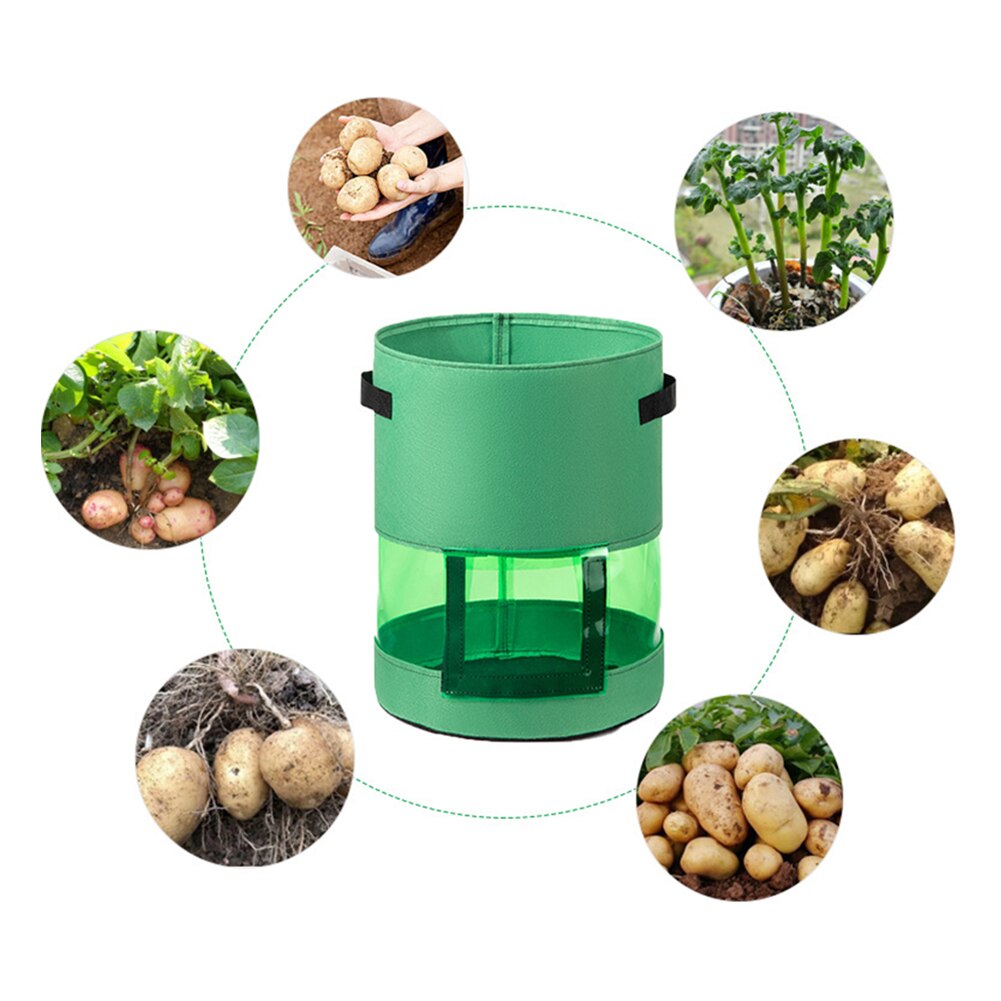Plant Planting Bag Potato and Tomato Covered Middle Transparent Potato Planting Bag