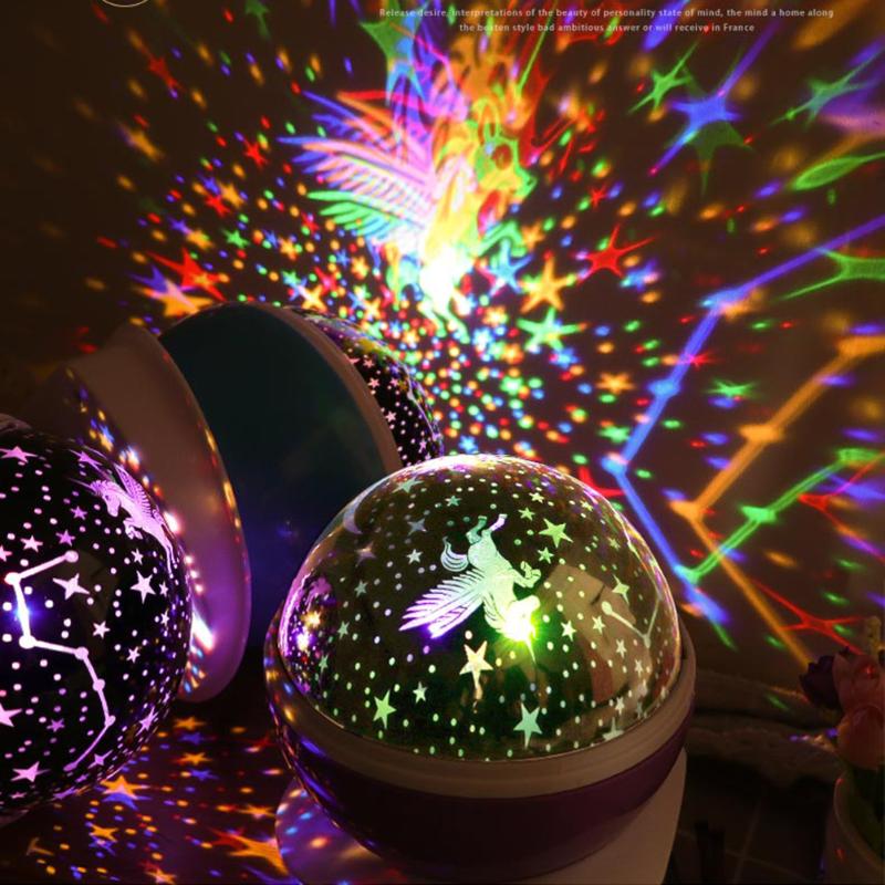 Led Night Light Projector Ster Maan Lamp Sterrenhemel Kerst Decoratie Thuis Kinderen Nachtlampje Lamp Nachtkastje Galaxy Projector