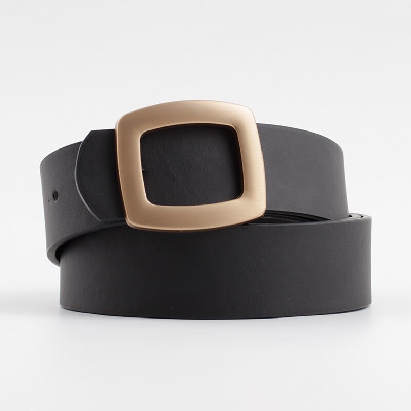 Vrouwen Wit Zwart Bruin Rood Dunne Lederen Riem Vrouwelijke Riem Pin Gesp Taille Riemen Voor Vrouwen dames Broek: Black