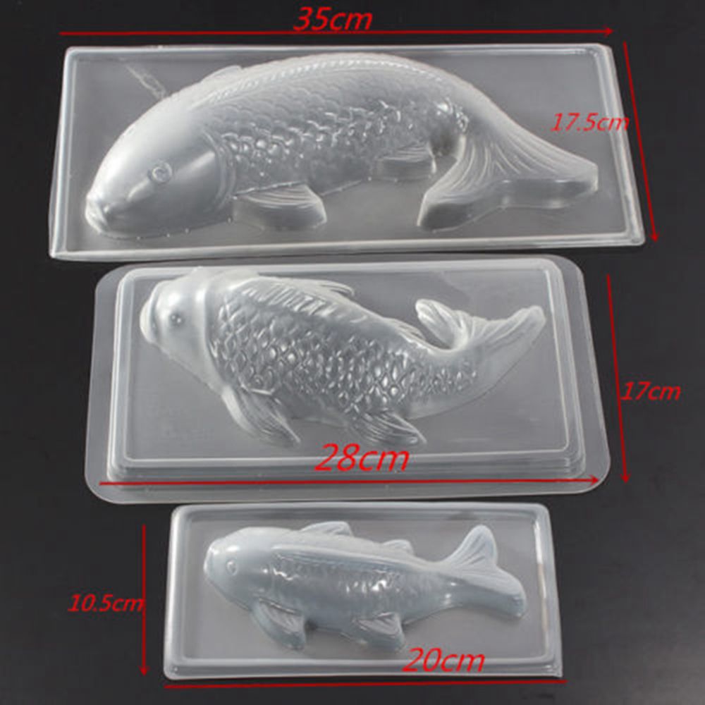 3D Koi Fish Shape Plastic Cake Chocolate Jelly Sugar DIY craft Mould Rice Mold Cake Decorating Moulds Baking Tool Decorator