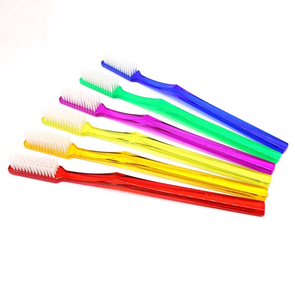 12 stykker hård tandbørste hårde børster ekstra hård voksen tandbørste manuel tandbørste superhård seks farver
