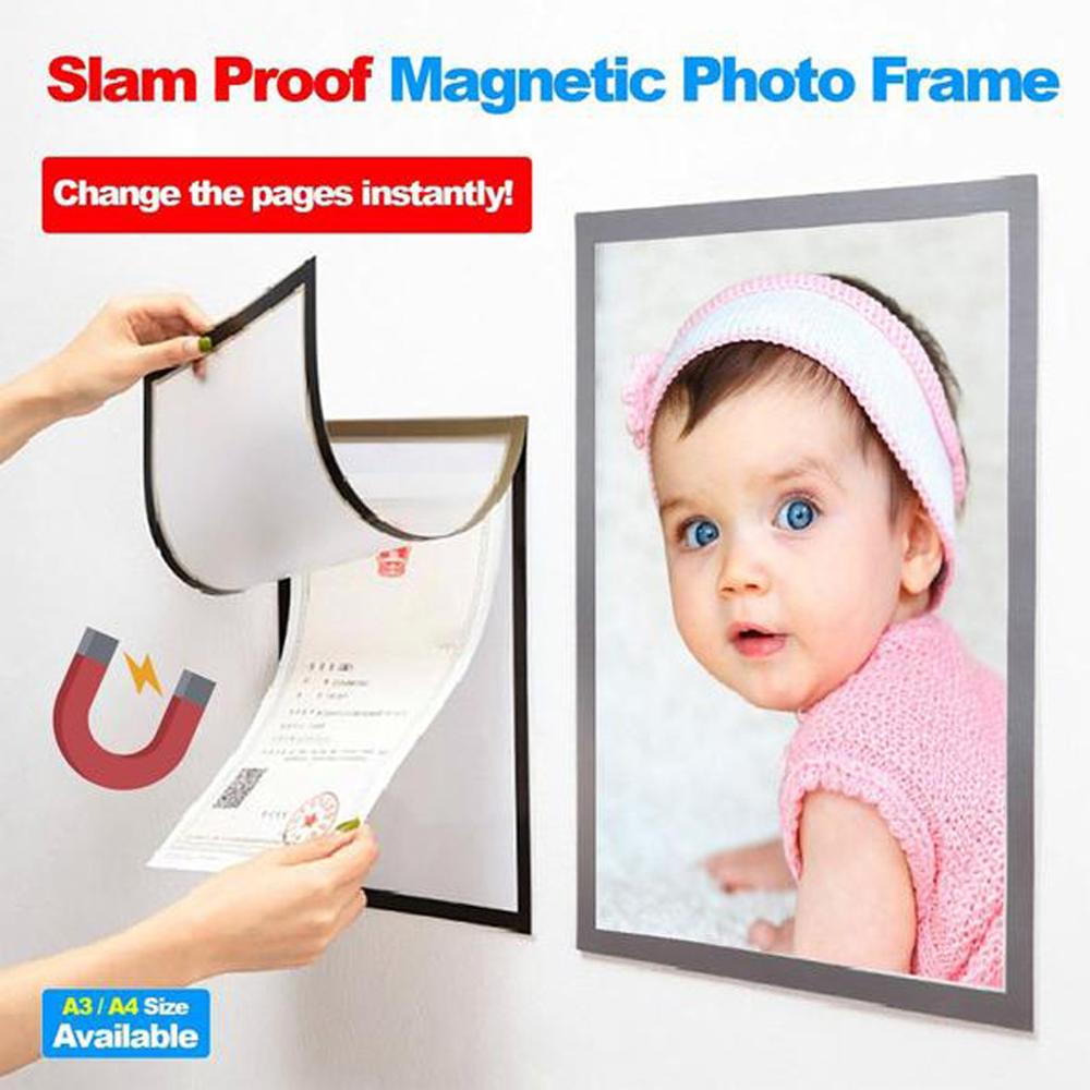 Slam Proof Magnetische Fotolijst Magnetische Fotolijst Koelkast Muur Home Decor Moderne Magnetische Foto Koelkast #007