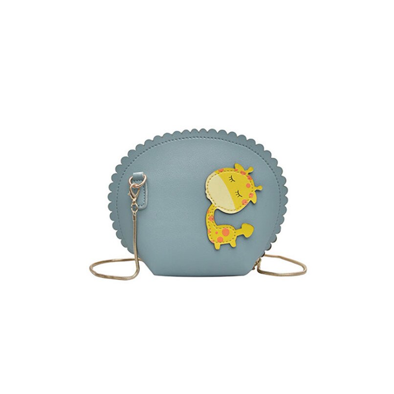 Mini Cartoon Cross Body Bag Kind PU Lederen Tas Kinderen Kleine Cartoon Schoudertassen meisjes schoudertas leuke #15: Sky Blue