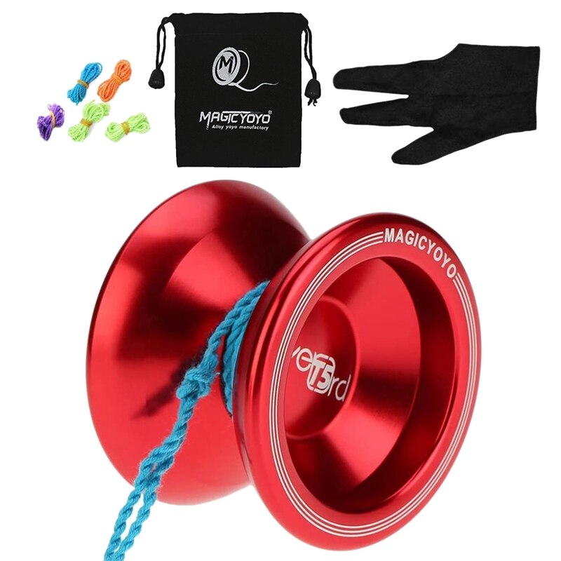 Magicyoyo Reageert Yoyo T5 Overlord Aluminium Professionele Yo-Yos Yoyo Ballen Met 5 Strings Handschoenen Met Yoyo Tas: Default Title