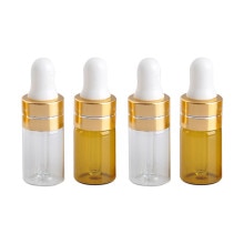 Tyhjä tippapullo meripihkan eteerinen öljy lasi aromaterapia neste ruskea 3ml 5ml hierontapipettipullot uudelleen täytettävät