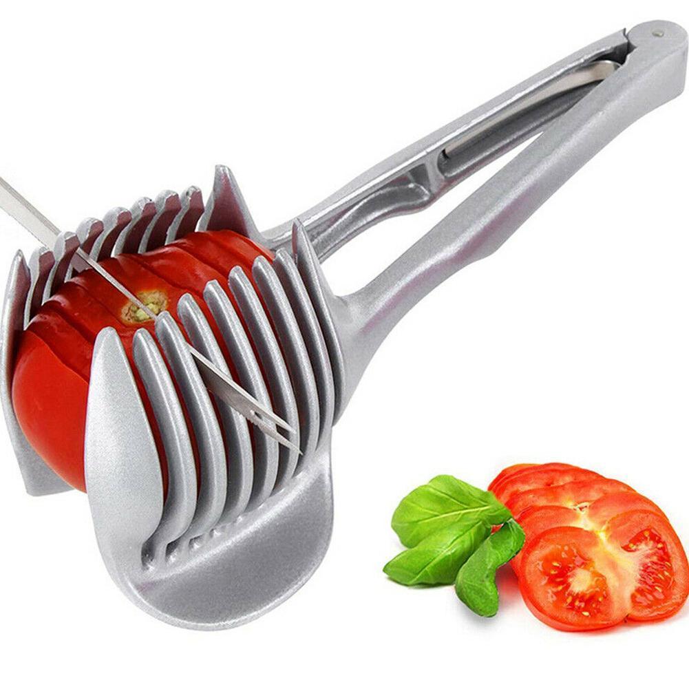 Steel Potato Slicer Tomato Cutter Tool Shreadders Fruit Lemon Cutting Holder Slice Cooking Tools Kitchen Accessories