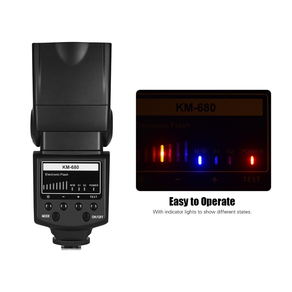 Luce Flash professionale sulla fotocamera con luminosità LED riempimento supporto per slitta a caldo supporto per velocità lite per fotocamere Canon Nikon DSLR