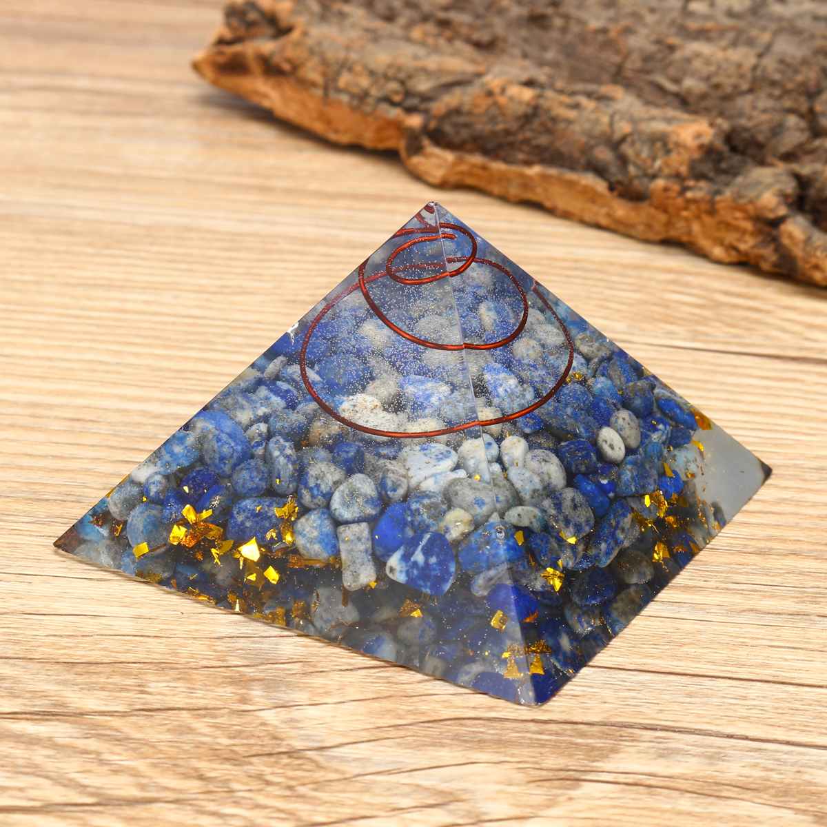 7-7.5cm Orgonite Ajudar as Empresas A Melhorar A Fortuna Energia Cristal Natural Processo de Orgone Pirâmide Decoração Resina Presente Sorte