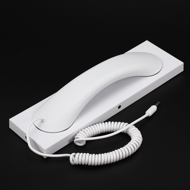 Retro Telephone Headset 3.5mm Microphone External Mobile Phone Microphone Base