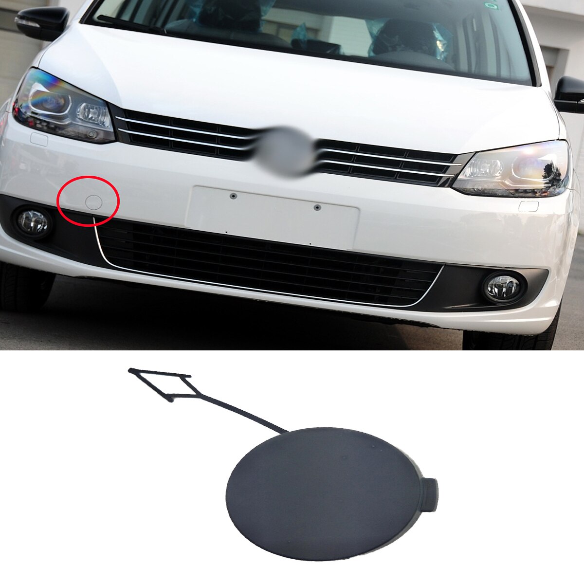 1T0807241C Primed Front Bumper Tow Hook Cover Eye Towing Cap Trim For VW Touran Caddy 1T0 807 241 C