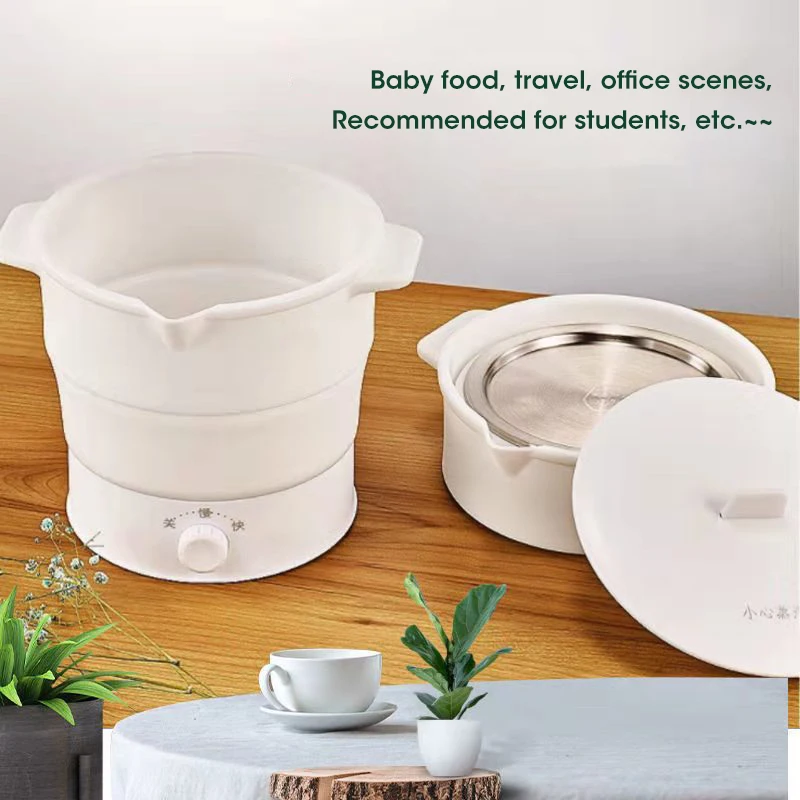 Multi Draagbare Opvouwbare Siliconen Pot Voor Reis 110/220V Waterkoker Elektrische Kok Hete Pot Waterketel Camping Opvouwbare Elektrische Pot