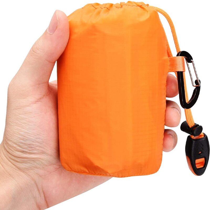 Emergency Survival Regen Poncho Thermische Survival Ruimte Deken Thermische Regenjas Warmte Reflecterende Waterdicht Voor Camping Wandelen