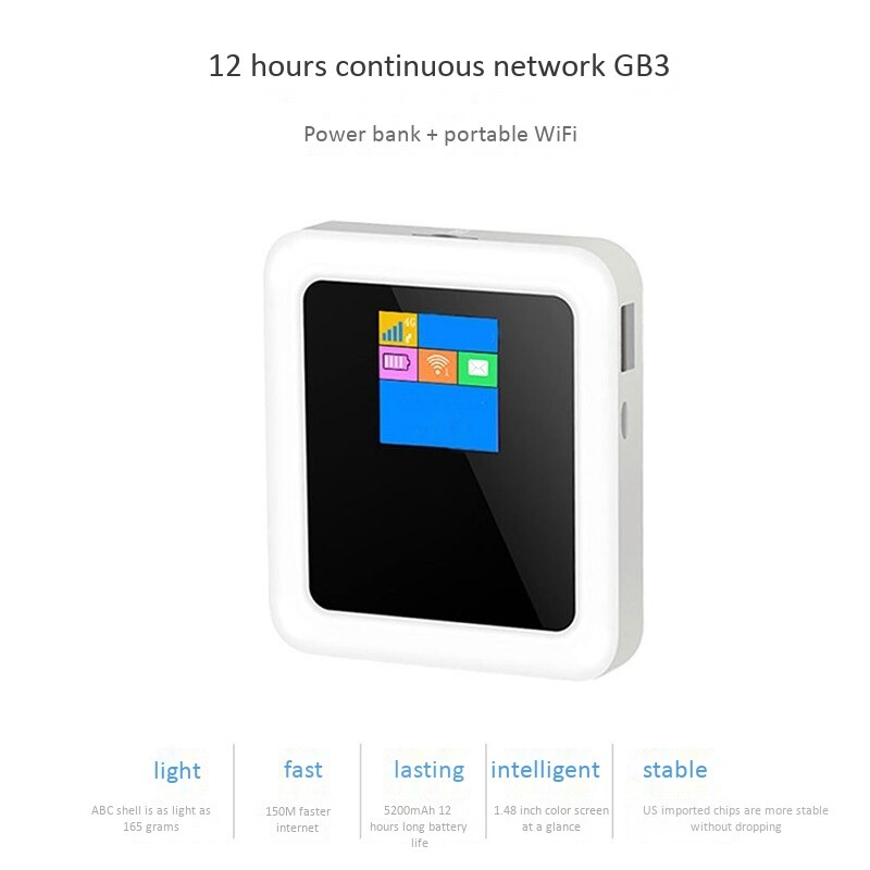 4g wifi-ruter miniruter 4g trådløs bærbar lomme wifi mobil hotspot bil wi-fi-ruter med sim-kortspor