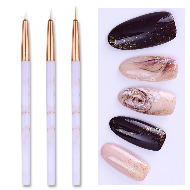 Rigger Liner Borstels, 6 stuks extra lange fijne tip verf borstel set
