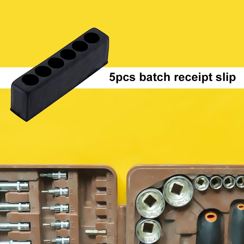 5pcs Multi Holes Hex Shank Bit Holder Plastic Screwdriver Head Tool Storage Case Compact and Portable Carry Convenient