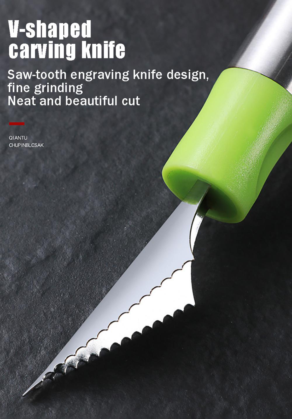 Carving Messer Obst Teller Melone Löffel Eis graben Scoop Wassermelone DIY Kalten Gerichte Küche Spielereien Schneidemaschine Werkzeuge Lebensmittel Cutter