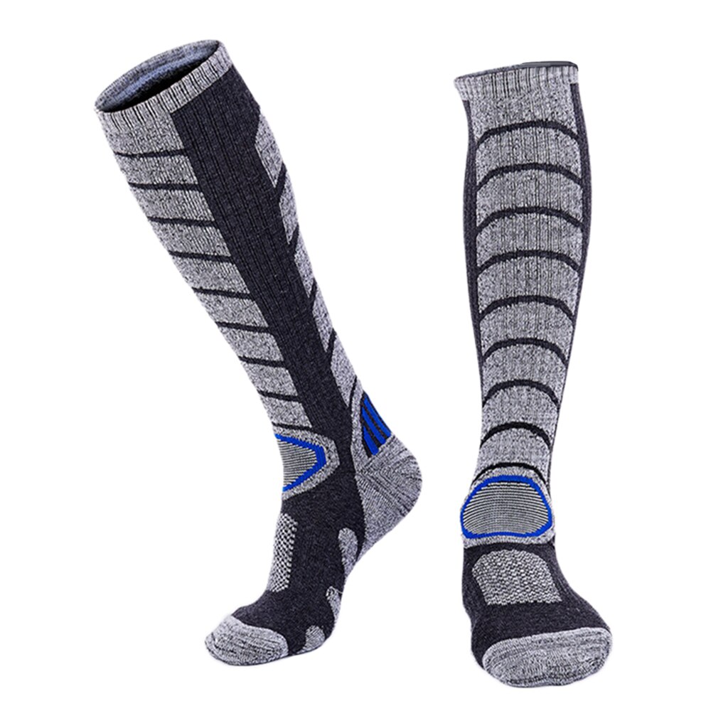 Masculino feminino longo quente neve meias de esqui caminhadas ao ar livre inverno esporte meias snowboard: Gray1 L