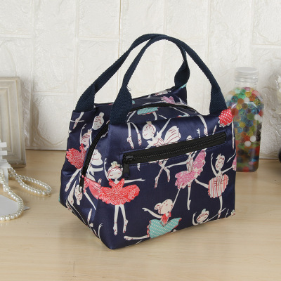 Neue Stil Lunch Box Tasche Frauen der Durchführung Bento Box Tasche Windel Tasche Multi -- Floral Oxford Tuch Isolierung Tasche: 10 GIRL