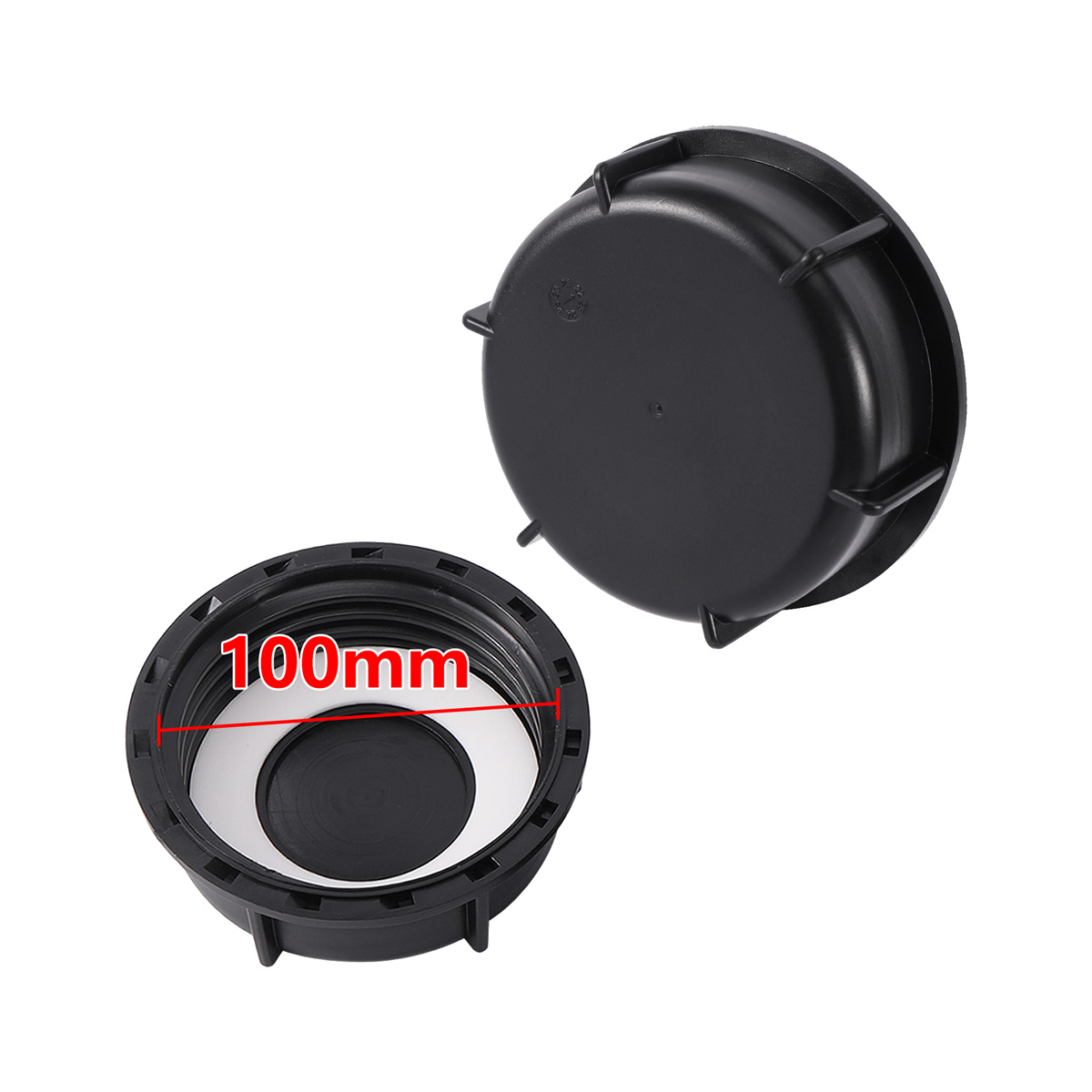 Couvercle de réservoir IBC couvercle de baril de tonne jardin S60/100mm 163/240mm fil grossier bouchon de stockage de liquide d'eau 2 trous 1000L couvercle anti-poussière de réservoir: Or