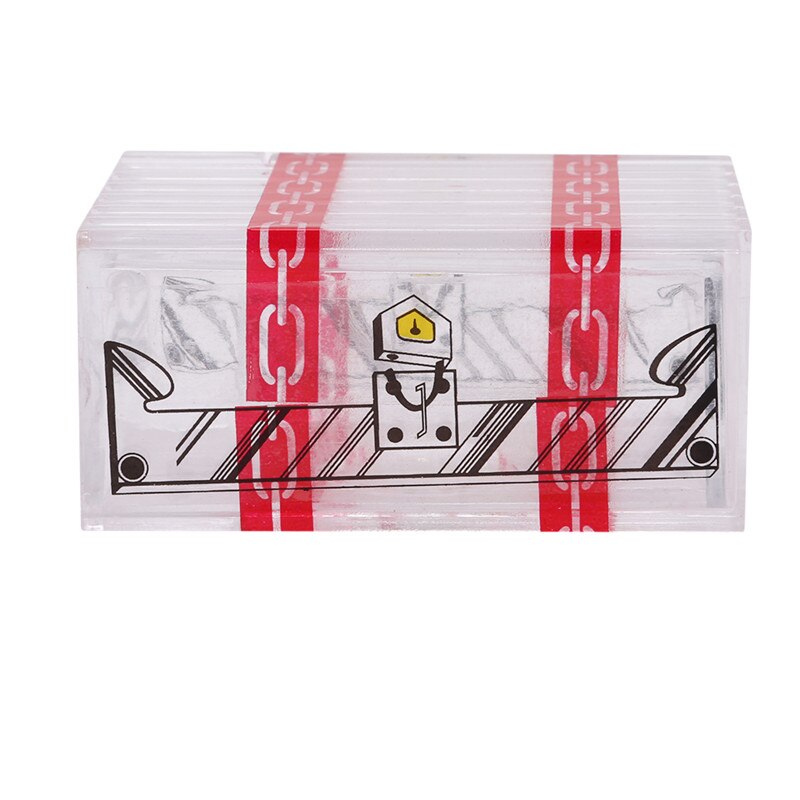 Transparante Magic Box Die Niet Kan Worden Geopend Close-Up Stadium Goocheltrucs