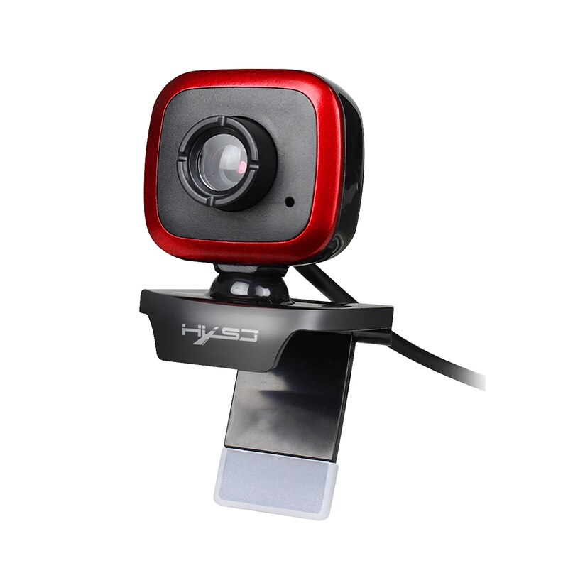Hd Webcam 360 Graden Rotatie Webcam Ingebouwde Microfoon Computer Camera Voor Pc Laptop Notebook Video Conferentie Live broadcast: Black and red