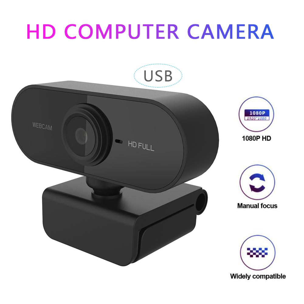 Hd 1080P Webcam Mini Computer Usb Pc Webcam Met Microfoon Clip-Op Camera &#39;S Voor Live-uitzending Video Bellen conferentie Werk