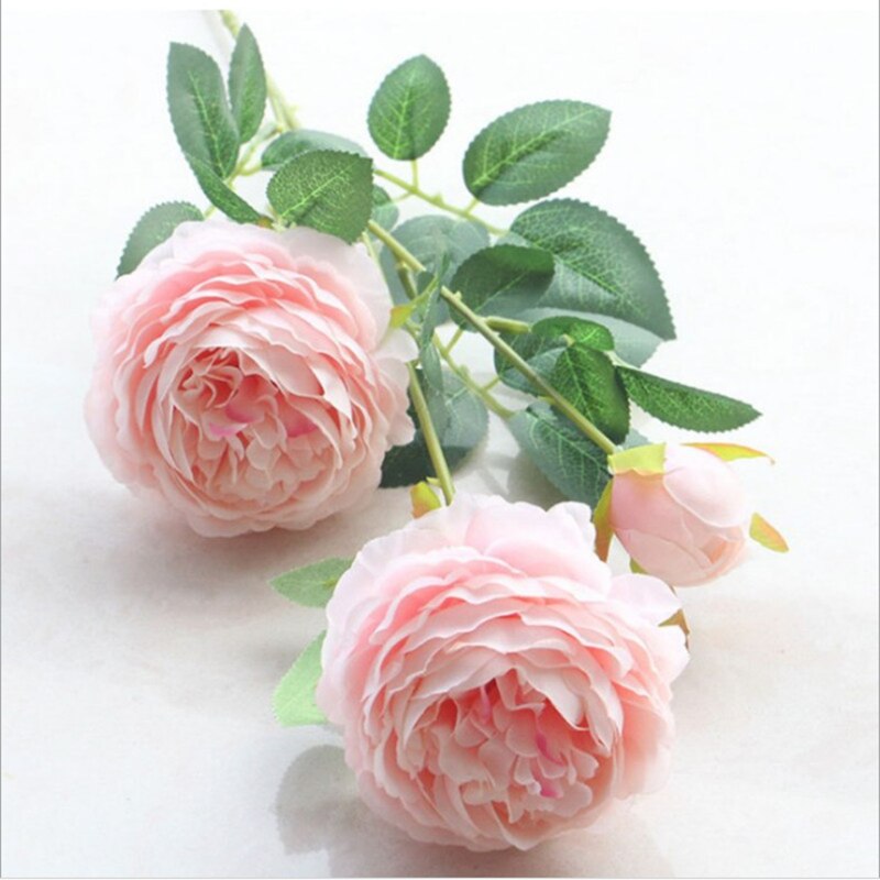 1 bit pionbukett konstgjorda blommor heminredningstillbehör bröllop jul matbord brudbuketter hobby hantverk
