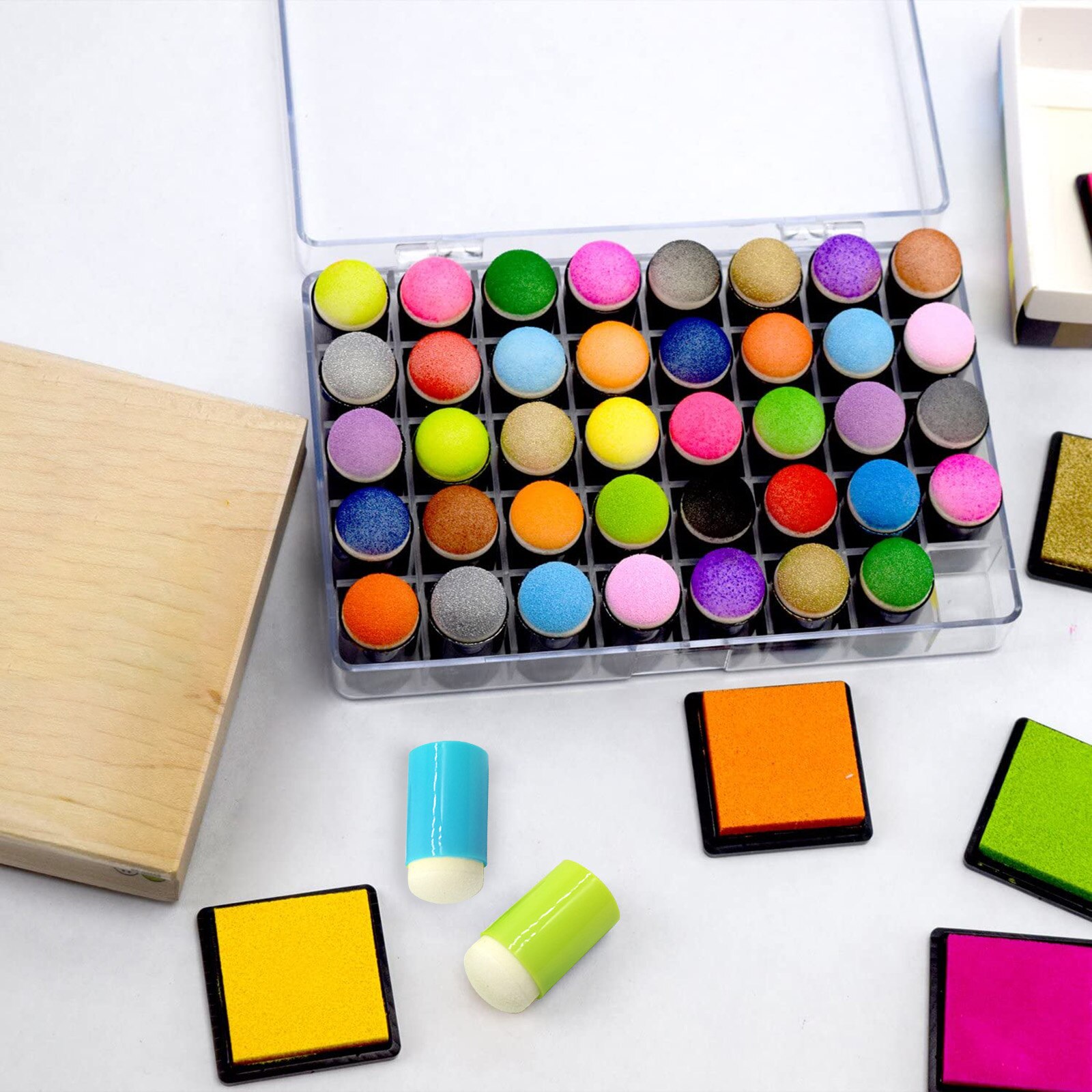 40pcs Sponge Daubers for Finger Daubers Sponger Foam Applying Ink/chalk/inking/staining Kids DIY Scrapbooking Painting Tool