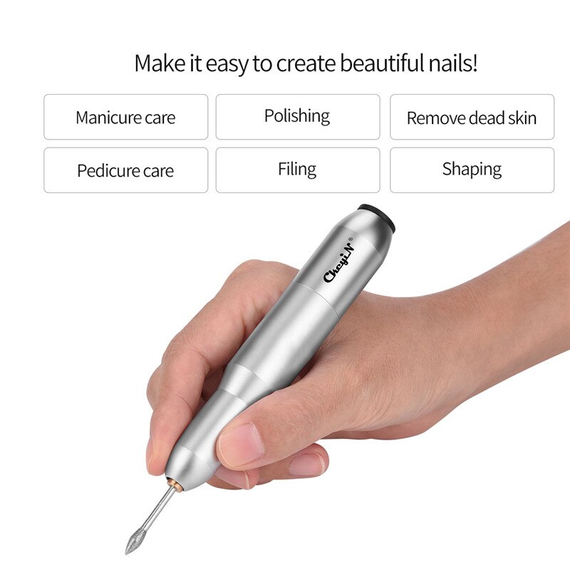 6 in- in-1 elektrische nagelboormachine, pedicure, manicureboorset, frees, nagelvijl, polijstgereedschap voor nail art-pennen