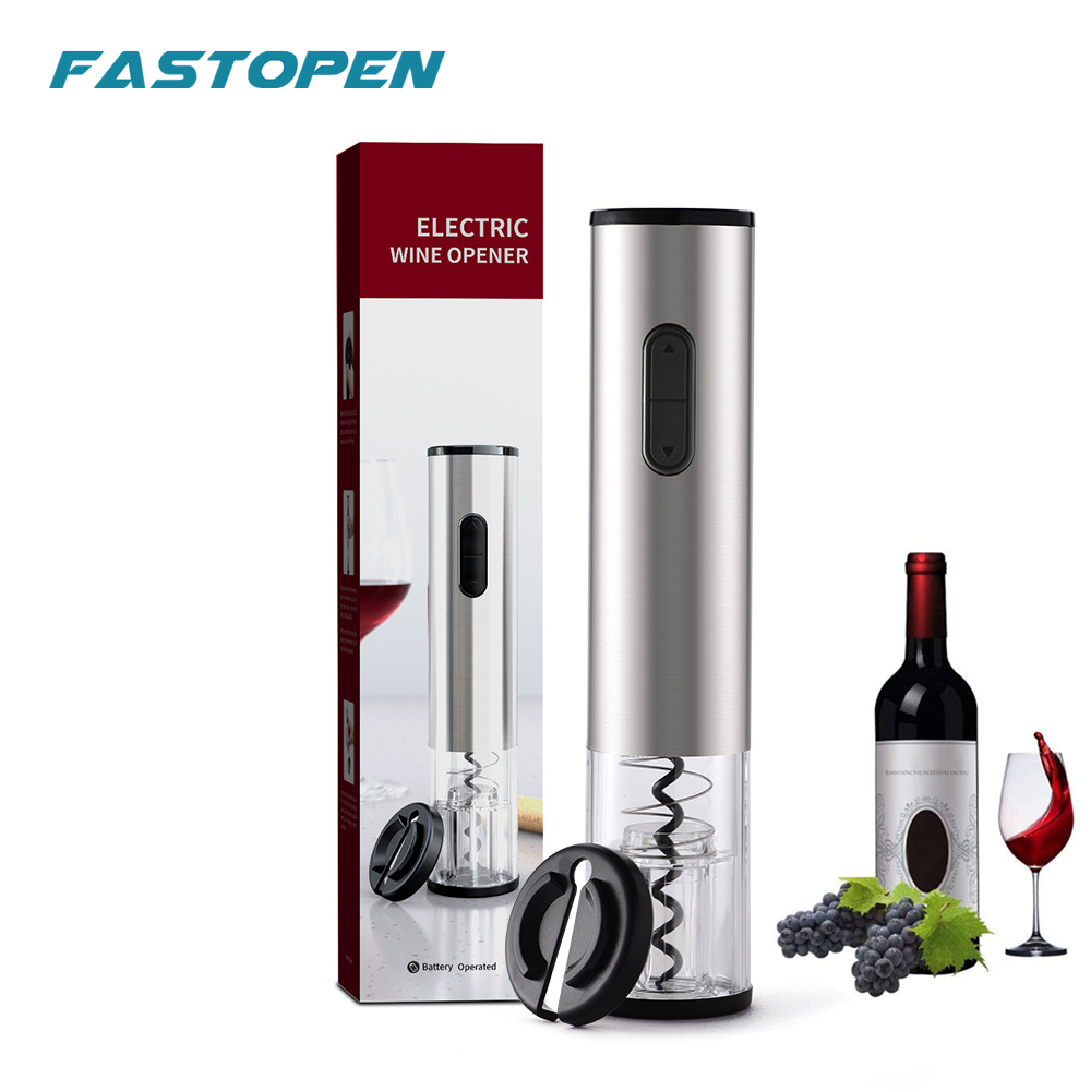 Elektrische Wijn Flesopener Rvs Automatische Kurkentrekker Bar Accessoires Alkaline Batterij Wijn Openers Folie Cutter Set