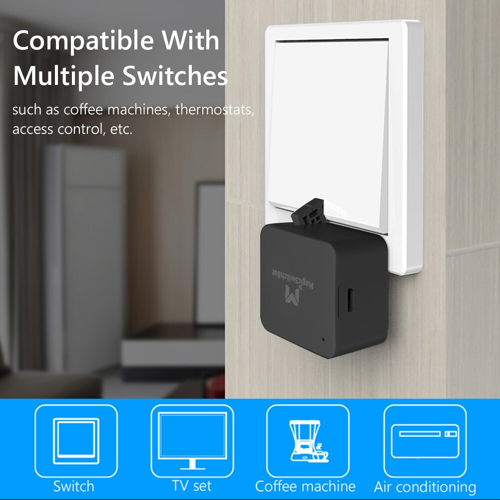 Pulsador de botón inteligente con Bluetooth 5,0, luz con Control remoto para puerta, cortina, aplicación de Control para Bluetooth 5,0