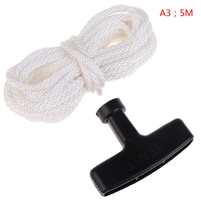 3/4/5meters Universal Lawnmowers Pull Handle Starter Start Cord Line Rope Engine Petrol Handle Drawstring: A3
