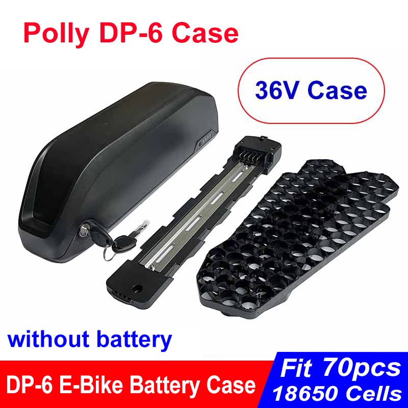 DP-6 E-rower bateria Obudowa 36V 48V 52V pusty skrzynka dopasowanie 70szt. 18650 komórki 10S7P 13S5P 14S5P nikiel rozebrać się 35A BMS dla DIY DP6 eBike: Jasno szary