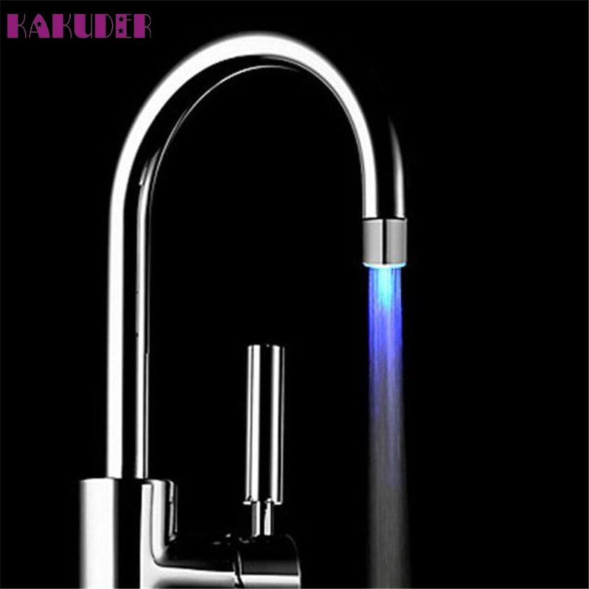 Romantic 7 Color Change LED Light Shower Head Water Bath Home Bathroom Glow
