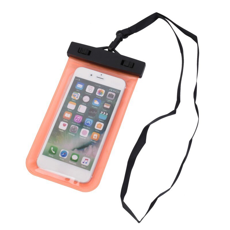 Universal flyde airbag vandtæt bærbar undervands mobiltelefon pose tør taske taske berøringsskærm svømmetasker tør sag: O