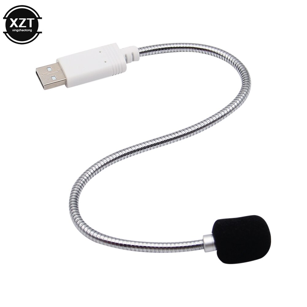 26cm Omnidirectional Metal Microphone USB Microphone Mini Audio Mic for Computer Laptop for Laptop/Notebook/PC/MSN/Skype