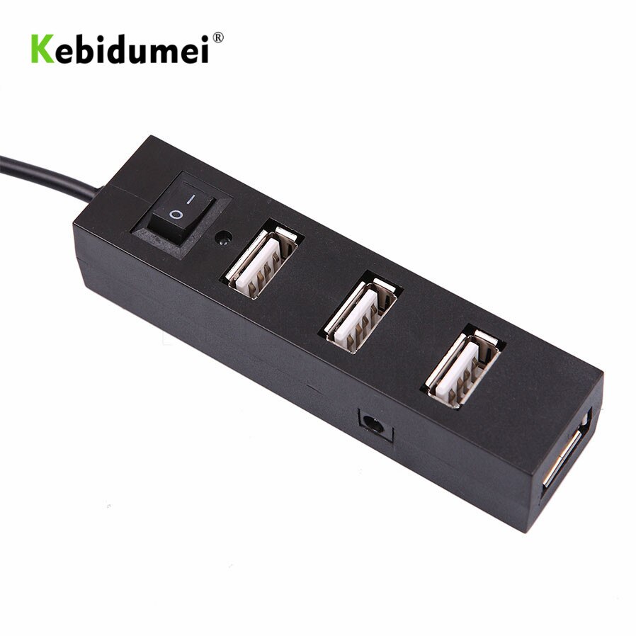 kebidumei Mini USB 2.0 Hi-Speed 3 Port USB Hub Splitter Hub Adapter For PC Computer For Portable Hard Drive