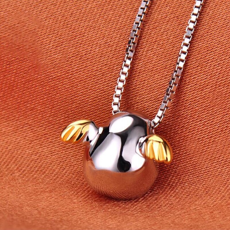 Carino Angelo Uovo Pendente Della Collana Monili di Cerimonia Nuziale delle Donne Eleganti Regali Creativi Regali Del Partito di Modo Catena Della Clavicola: Default Title