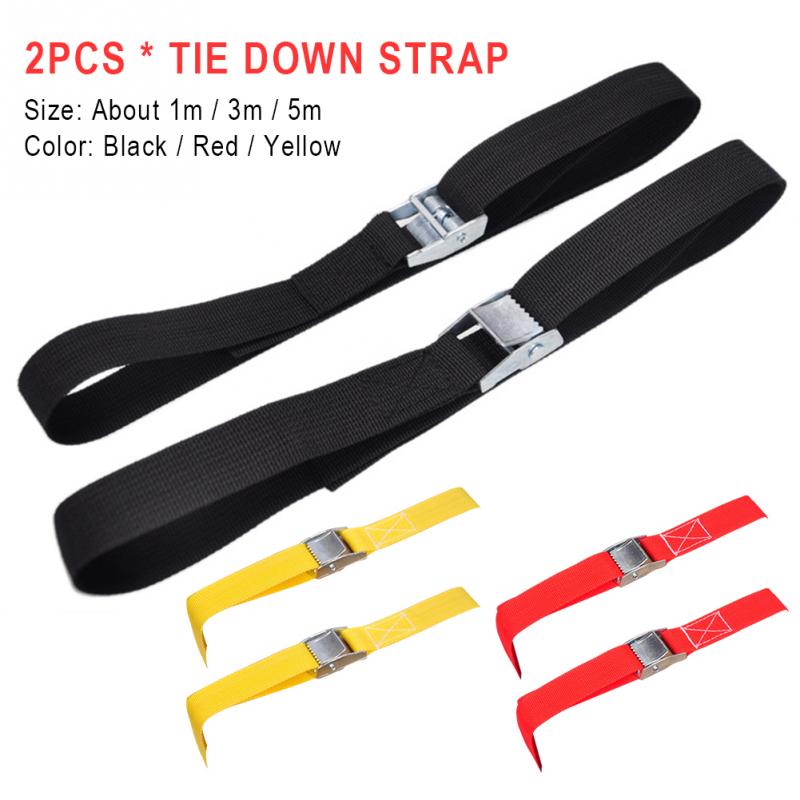 2pcs Car Cargo Fastener Truck Ratchet Belt Heavy Duty Multifunctional With Buckle Bike Zinc Alloy Lashing Tie Down Strap Strong