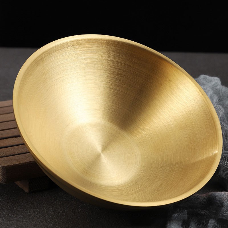 304 Stainless Steel Ramen Bowl Rice Salad Noodle Soup Bowl Golden Home Restaurant Food Serving Dish Pickled Cabbage Large Bowl