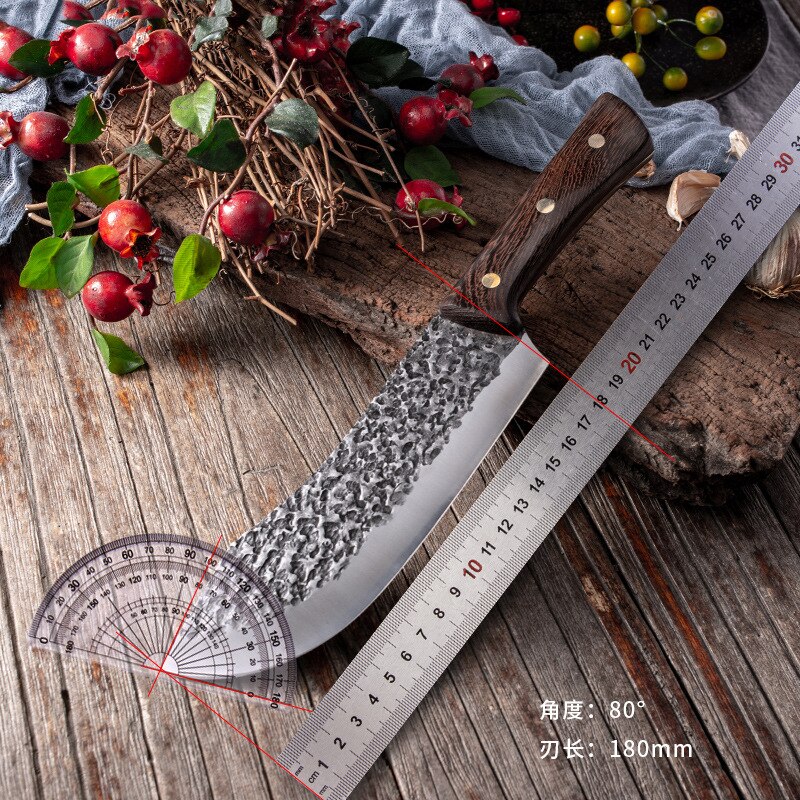 Forged Hammer Butcher Knife Chopping Knife Meat Cleaver Outdoor Cooking Knife Kitchen Kitchen Knife