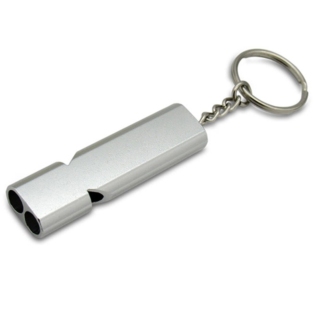 Ultrasound Aluminium Training Fluitje Voor Vogel Hond Eagle Fluitje Dual-Gat: Sliver