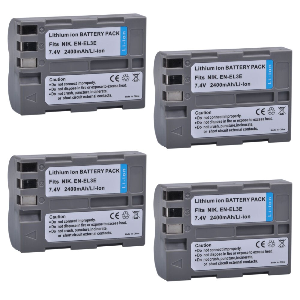 Kit Batteries D300 D700 D90 Pack 2 Batteries DSTE Chargeur USB Pour Nikon EN-EL3E - Compatible D90 D300 D700 Etc. Rechange Puissance