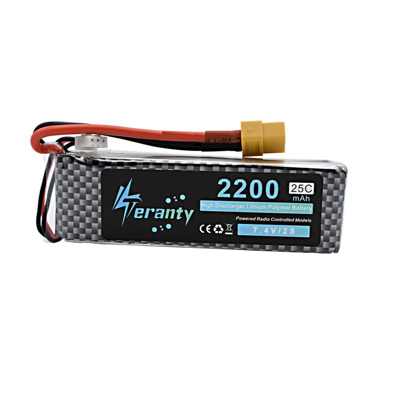 High Power 2S 7,4 v 2200mAh 25-35C LiPo Batterie XT60/T/JST/EC3 Stecker 7,4 v Wiederaufladbare Lipo Batterie Für RC Auto Flugzeug Hubschrauber