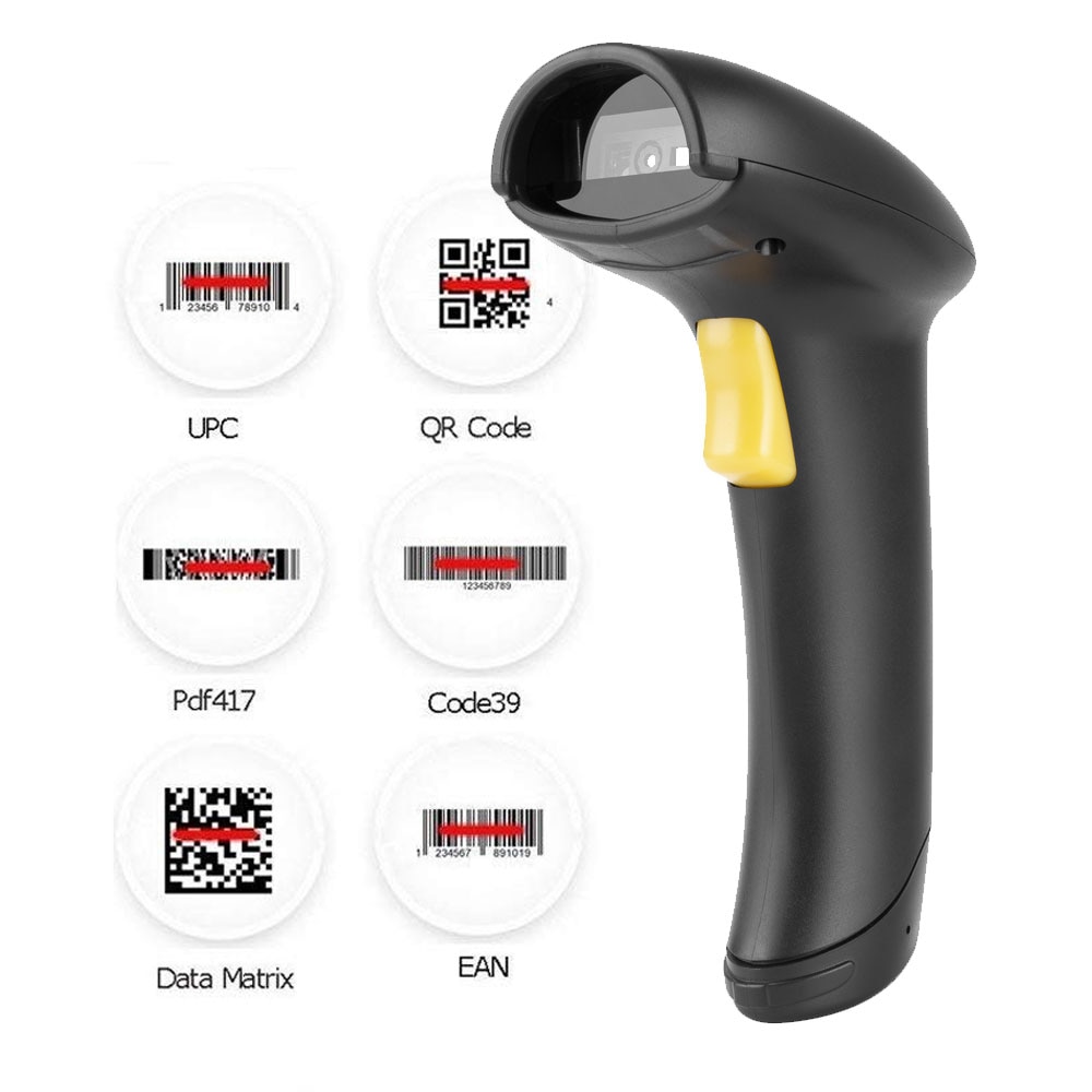 Holyhah Handheld Barcode Scanner 2.4G Draadloze Usb Bedrade 1D 2D Qr PDF417 Bar Code Voor Inventaris Pos Terminal A30D