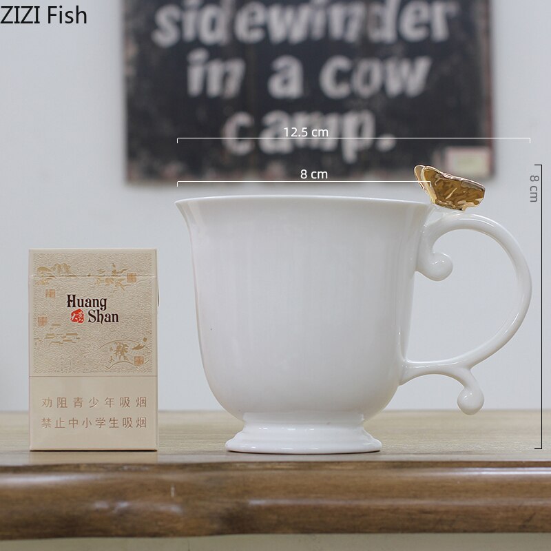 Tazas de café sencillas, Taza de cerámica, taza de viaje, tazas que se agitan solas, tazas de té de crisantemo Kingfisher, para novio de 80x80mm 480ml