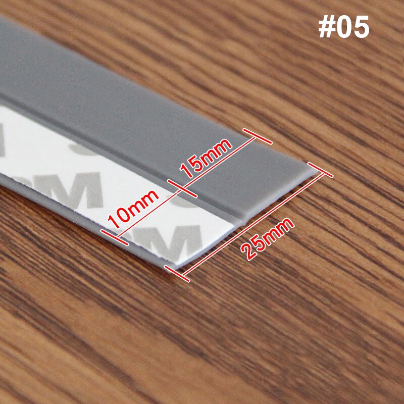 5M Sealing Strip Practical Floor Sticker Windproof Silicone Sealing Strip Self Adhesive Door Sealing Strip Dustproof Strong Tape: 0.35m / Grey
