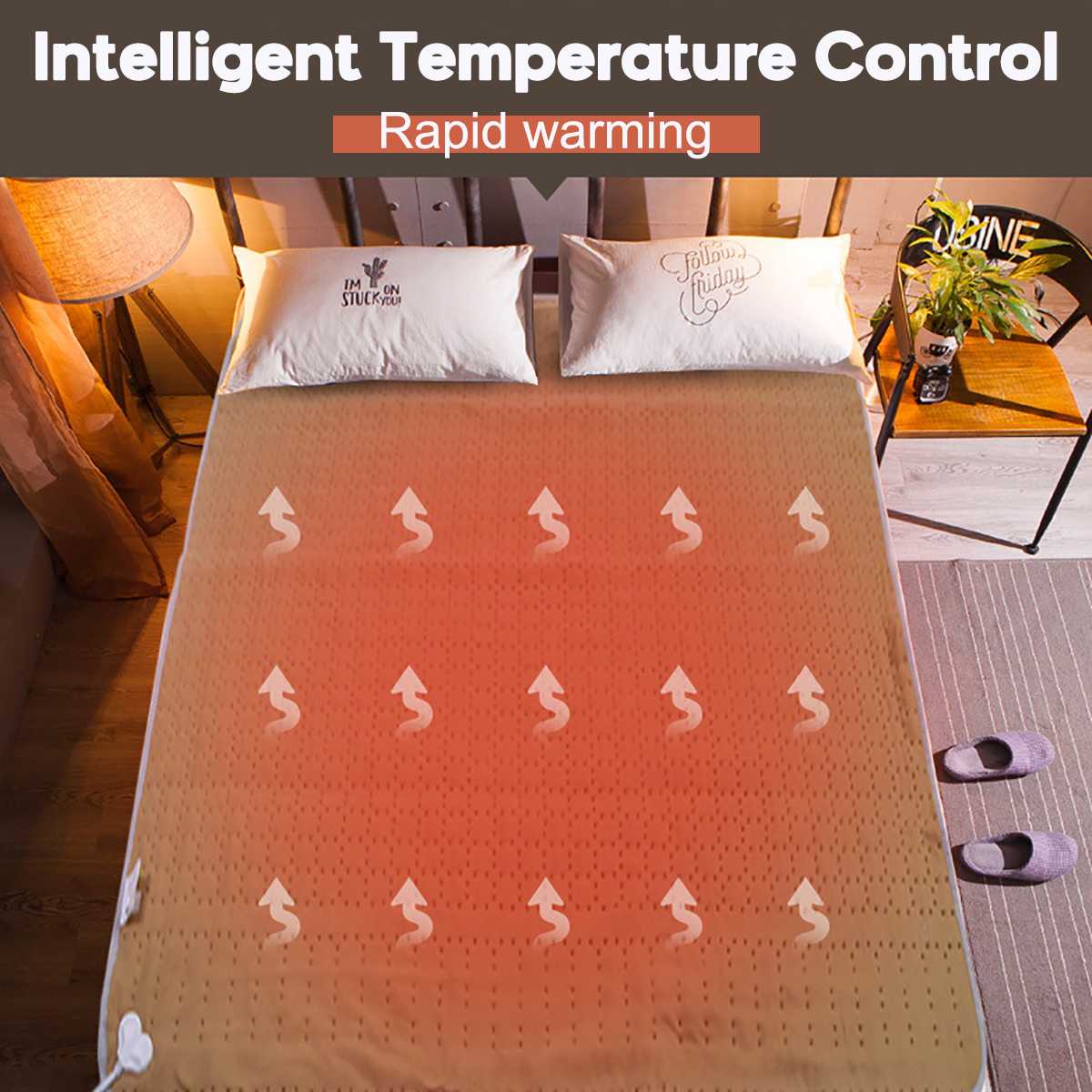 Warm Elektrische Deken Smart Control Verwarmde Deken Elektrische Verwarming Deken Verwarmde Mat Timing 2/4/8H 5 Niveau Temp Controle